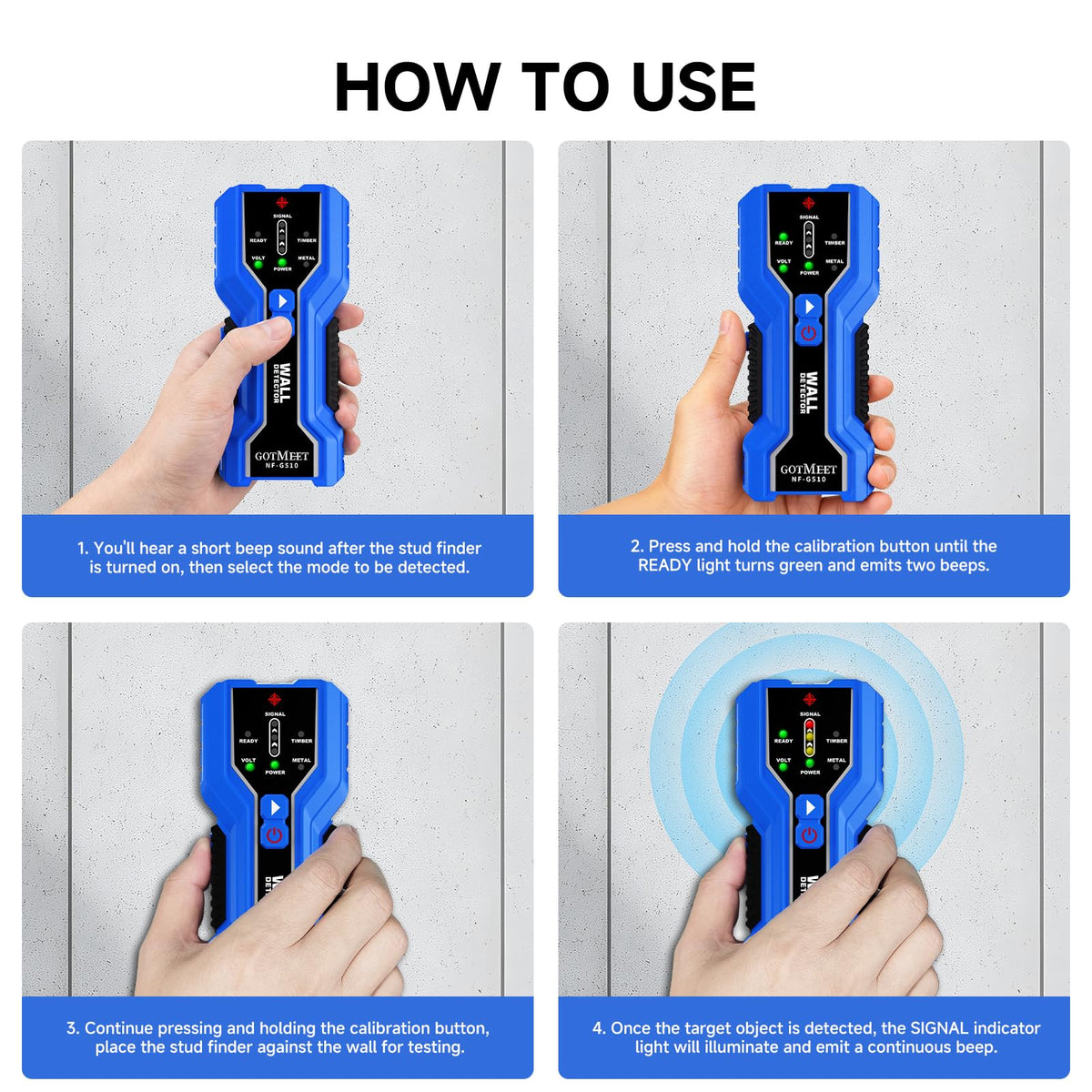 GOTMEET battery compartment image demonstrates simple power replacement.