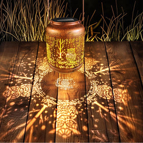 GOTOME outdoor lantern with IP65 waterproof rating supports year-round garden decor.