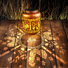 Gotome waterproof solar lantern IP65 withstands rain and snow for year-round use.