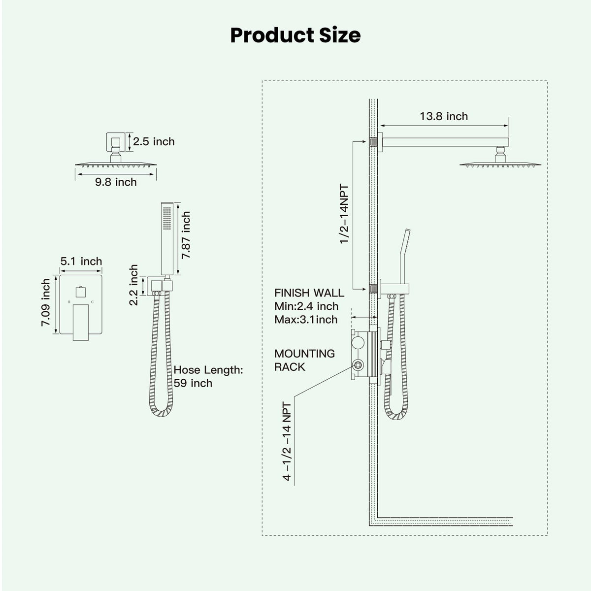 gotonovo 59-inch hose provides reach and convenience for versatile setups