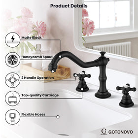 gotonovo faucet works with a wide range of basin sizes.