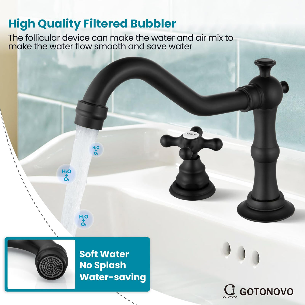 gotonovo ceramic valve ensures leak-proof performance and longevity.
