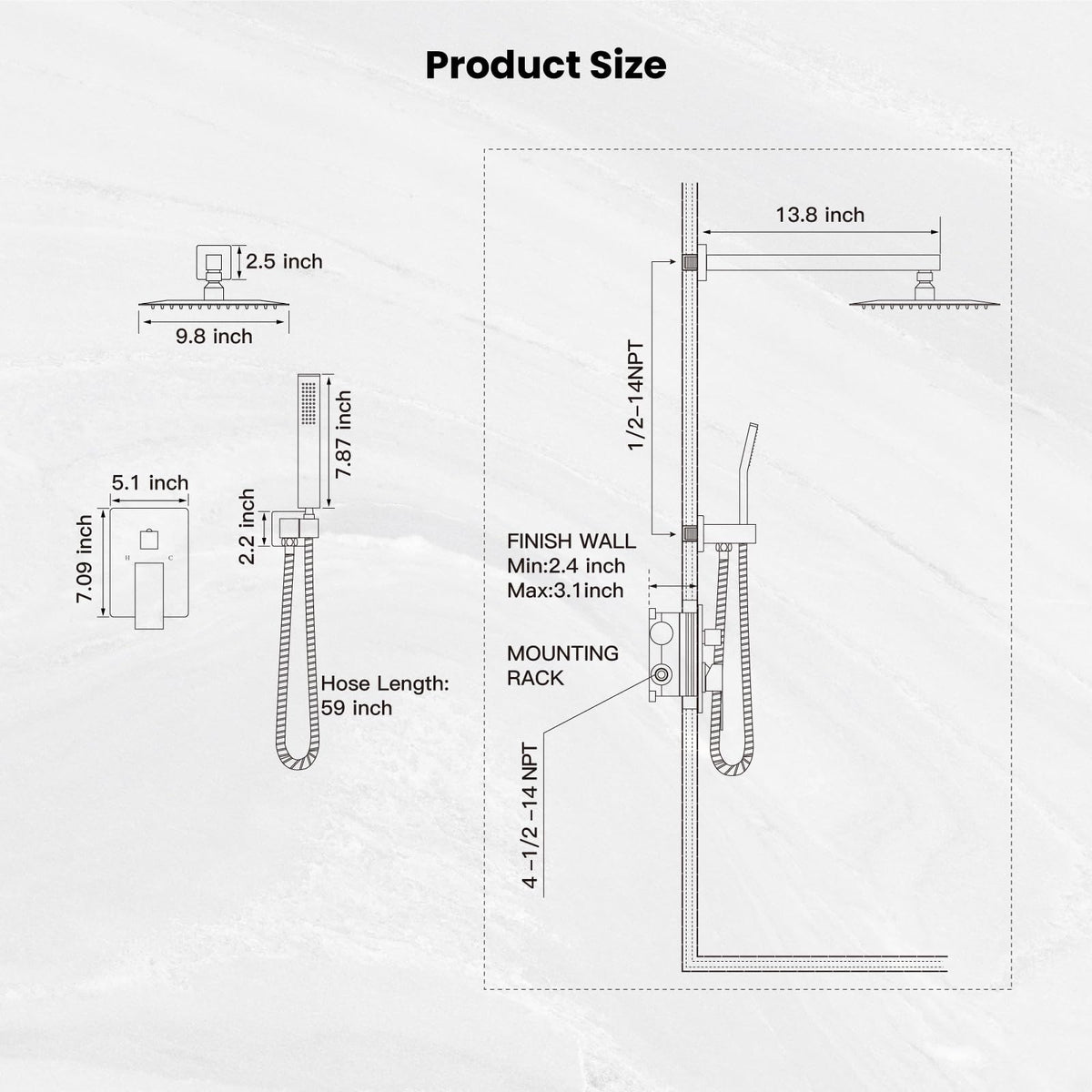 gotonovo pressure-balanced valve ensures steady water temperature during routine showers
