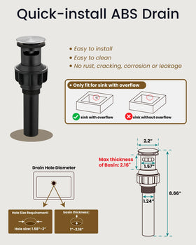 Gotonovo ceramic cartridge provides long-lasting, drip-free operation through many cycles.