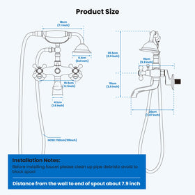gotonovo clawfoot tub faucet brass construction highlighting durability
