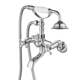 gotonovo clawfoot tub faucet center-fill with chrome finish for quick tub filling