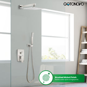 gotonovo dual shower system with handheld enables flexible bathing options
