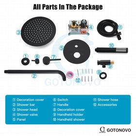 Gotonovo included installation hardware simplifies DIY or professional setup.