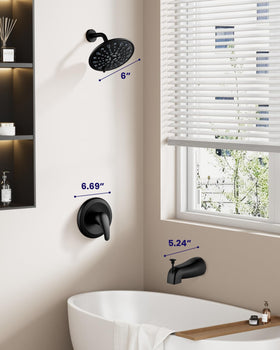Gotonovo matte black shower head with soft silicone nozzles for easy cleaning.