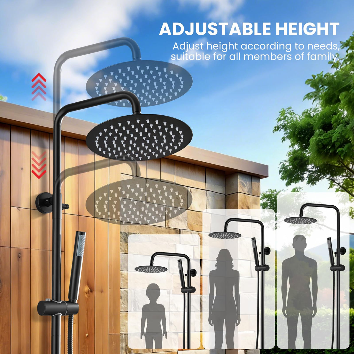 Includes 1/2 inch NPT adapters for simpler wall installation.