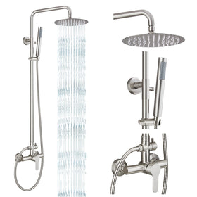 Gotonovo outdoor shower with 8inch rainhead for quick post-swim rinses