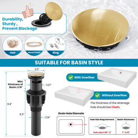 gotonovo pop-up drain offers simple, reliable waste management.