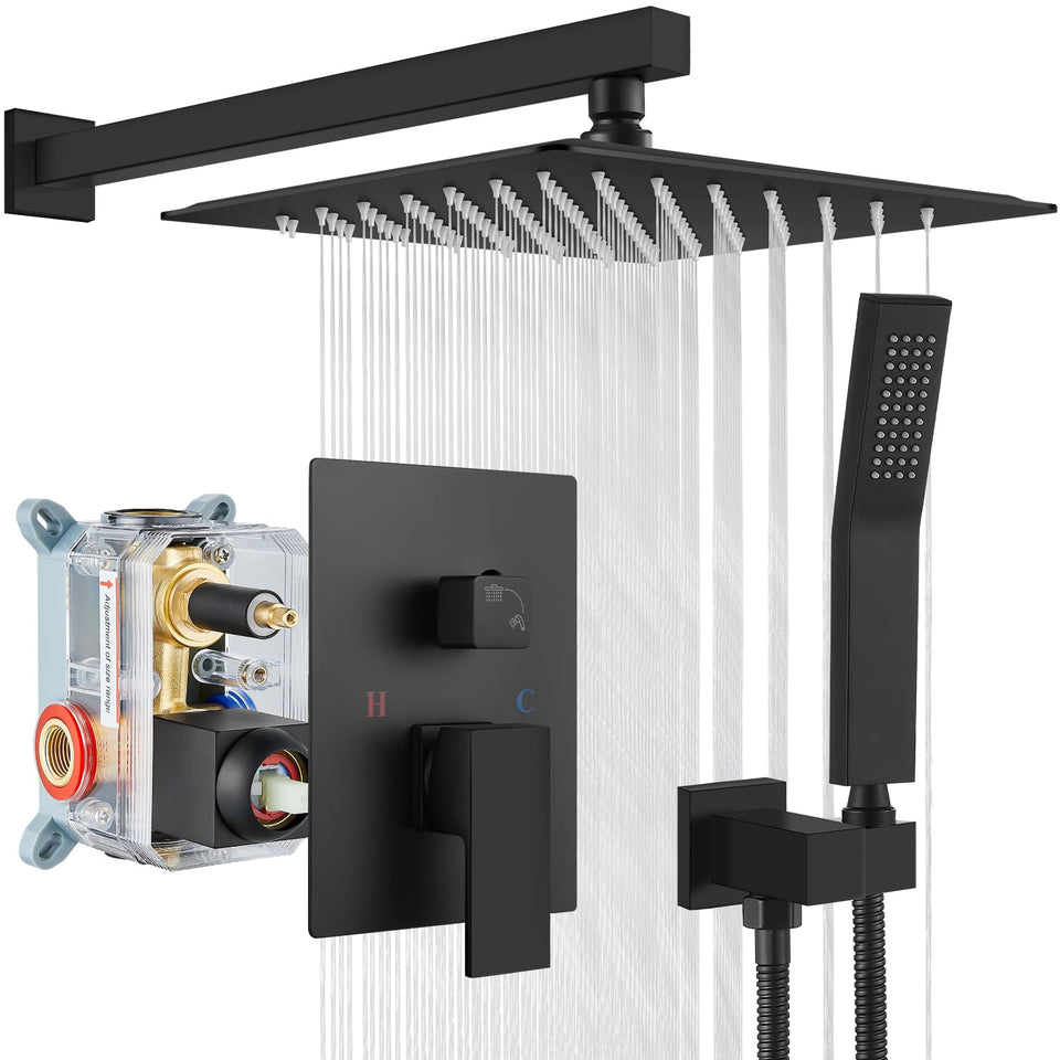 Gotonovo rainfall shower head 12-inch delivers wide coverage for a spa-like shower.
