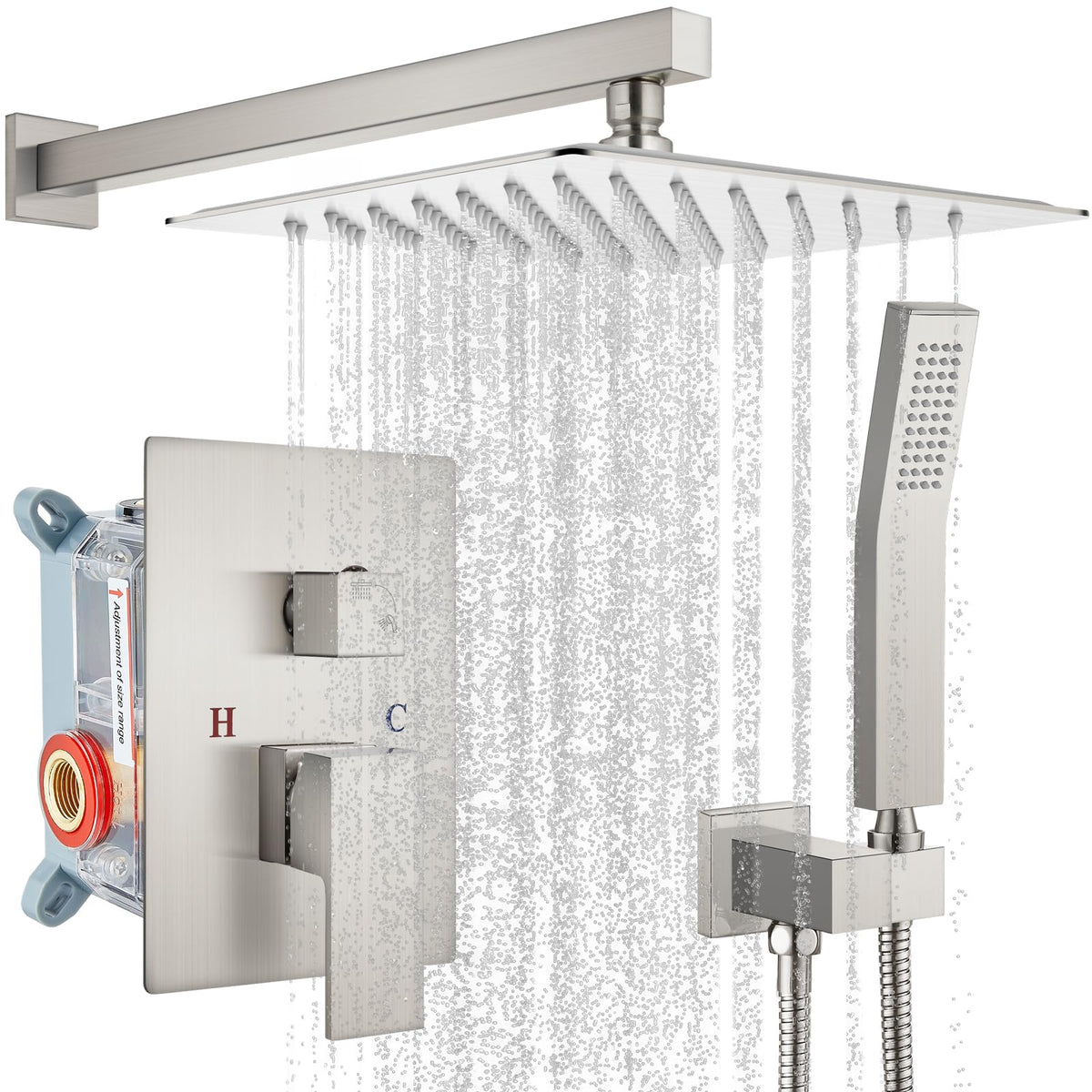 Gotonovo 12-inch rainfall shower head delivers wide coverage for a relaxing shower
