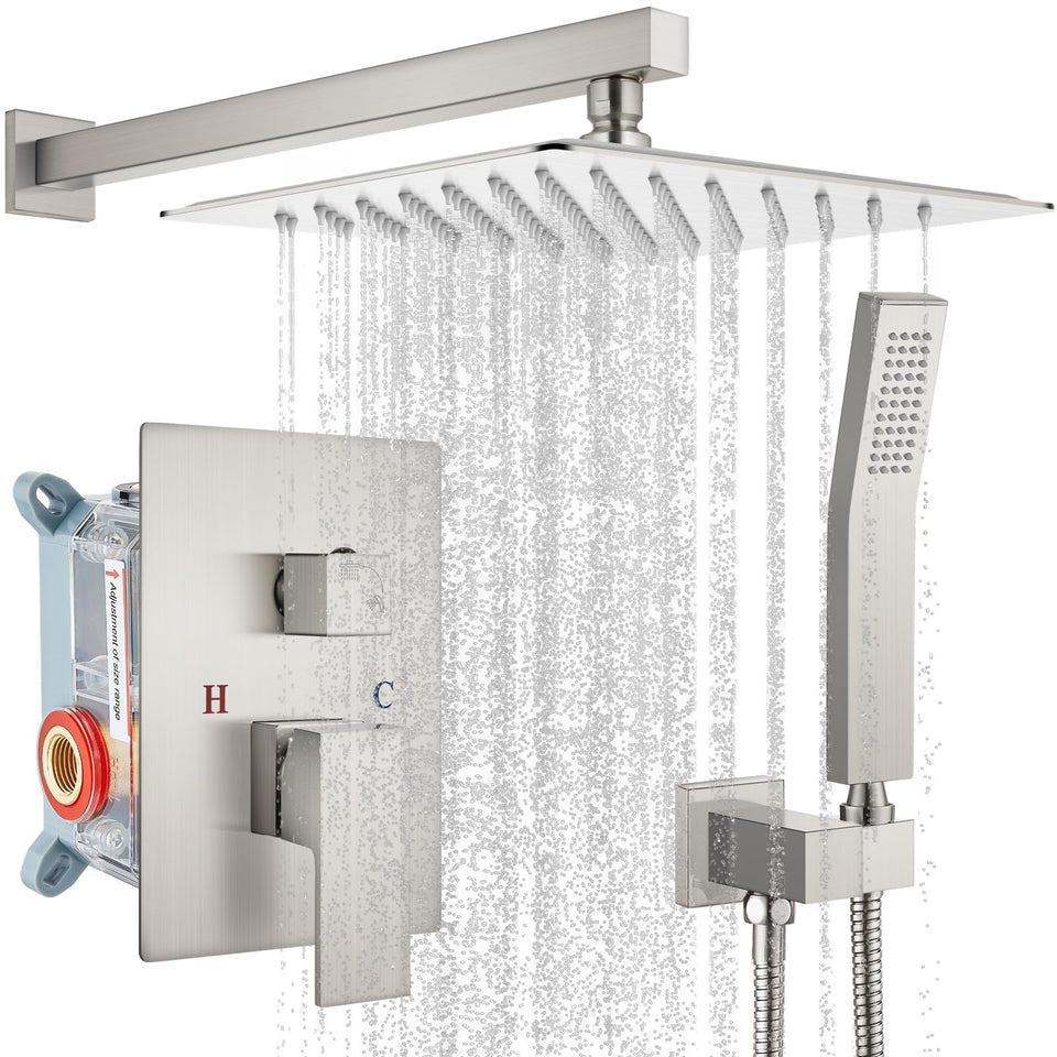 Gotonovo 12-inch rainfall shower head delivers wide coverage for a relaxing shower