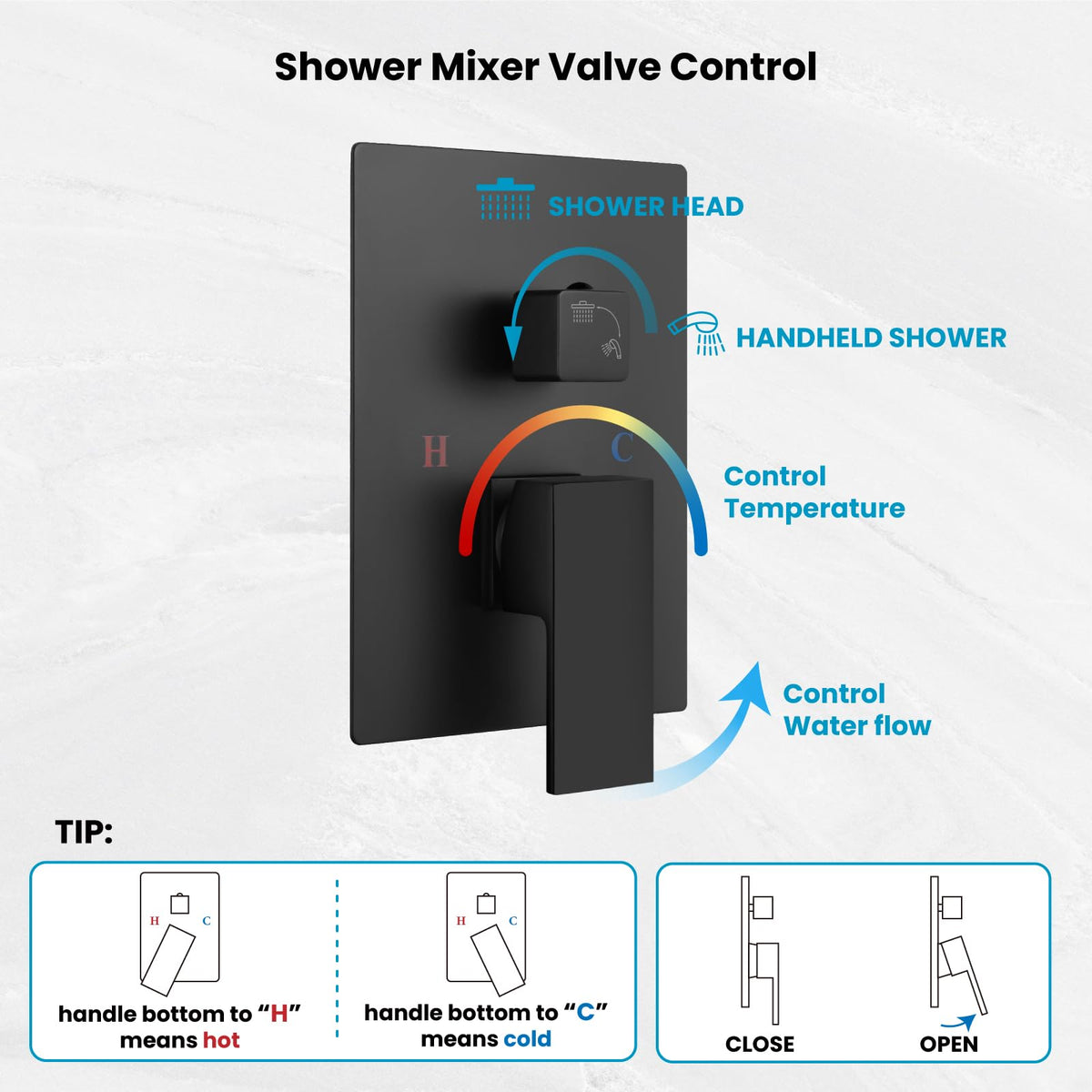 gotonovo shower trim set completes a premium look and smooth operation