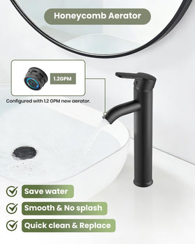 gotonovo stainless steel pop-up drain with built-in filter helps prevent clogs.