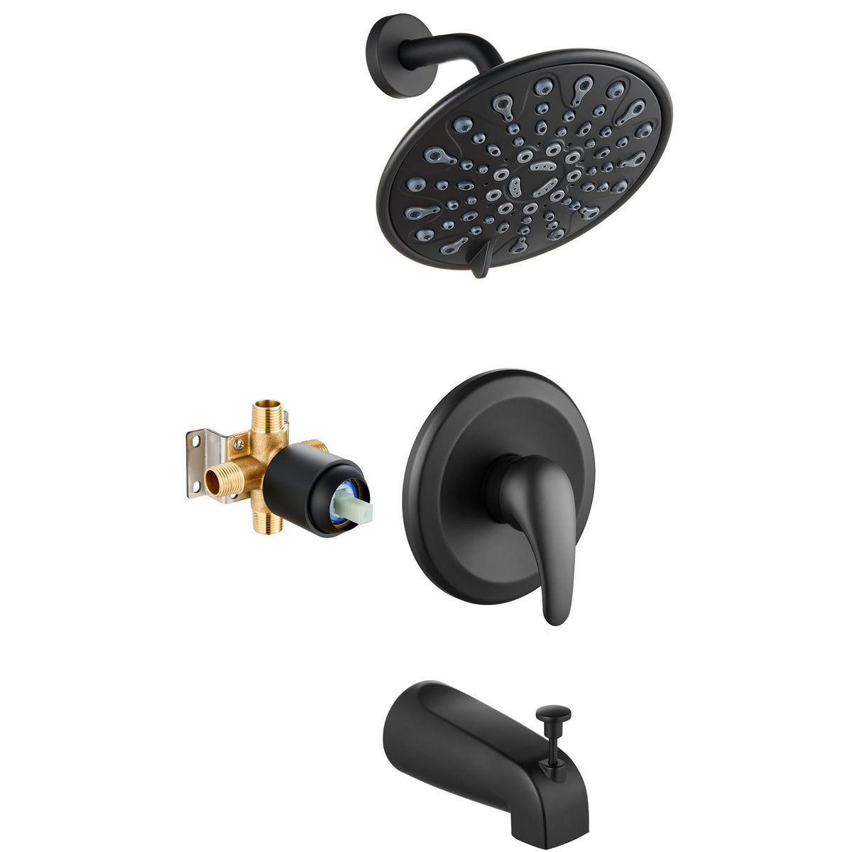 Gotonovo tub shower faucet set with 6 modes for versatile bathing experiences.