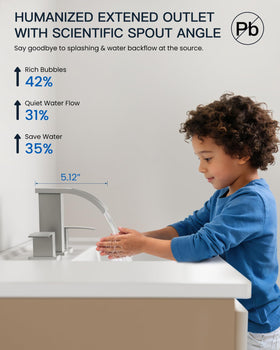 Gotonovo two-handle design ensures balanced temperature adjustments for daily use.