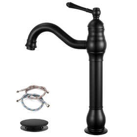 Gotonovo vessel sink faucet with 360° swivel spout for versatile bathroom use