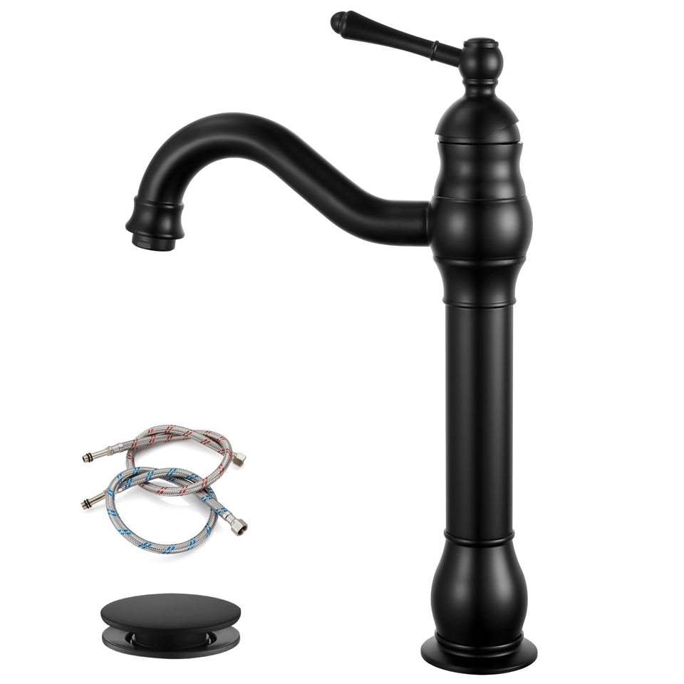 Gotonovo vessel sink faucet with 360° swivel spout for versatile bathroom use