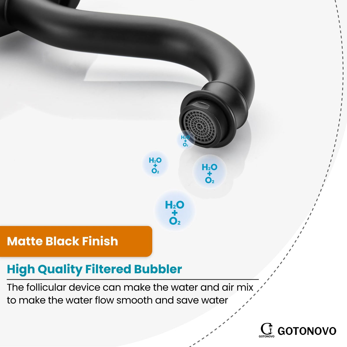 Gotonovo high-quality bubbler blends air and water for a smooth flow