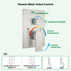 gotonovo wall-mount shower system components enable easy installation with standard plumbing