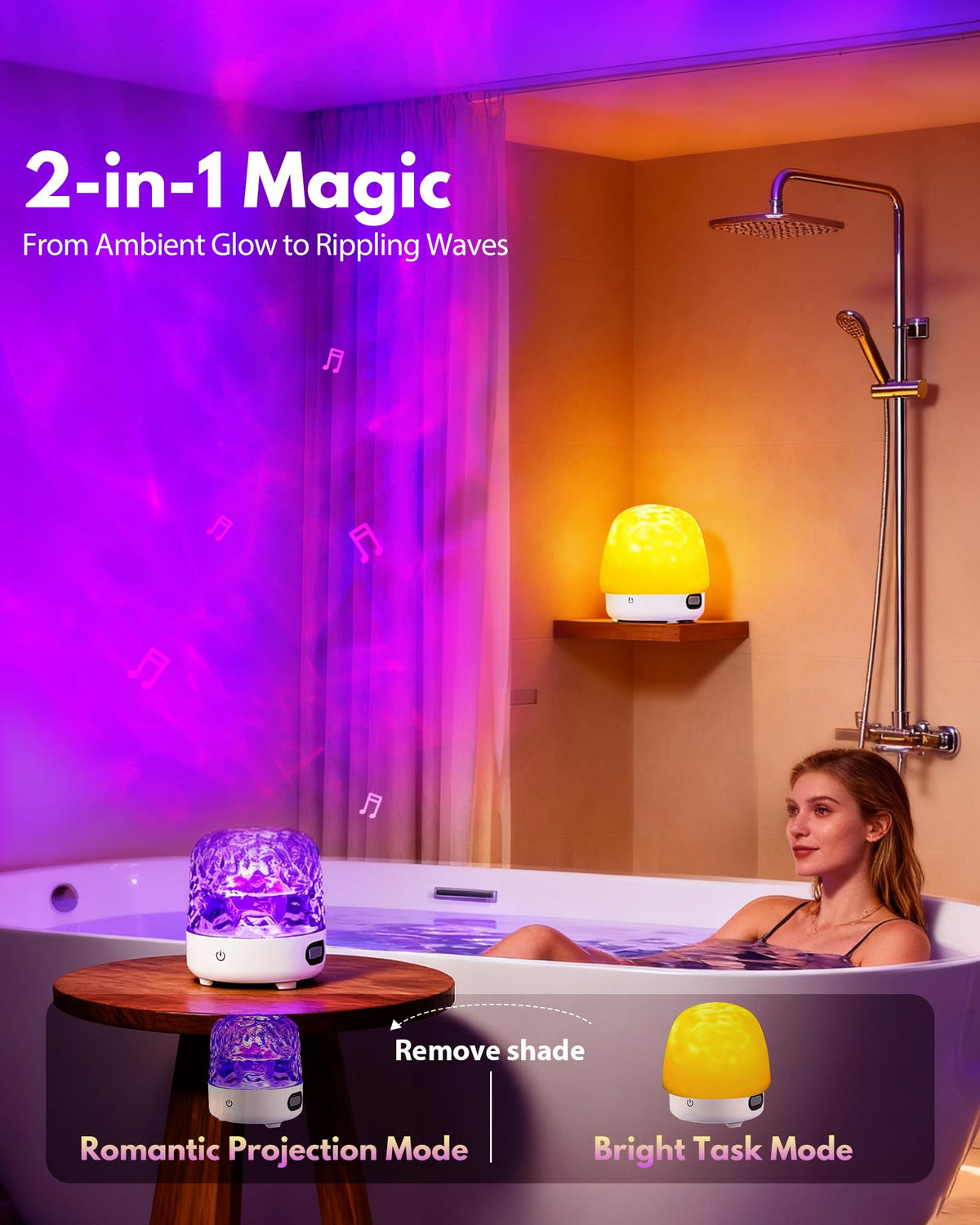 Gotopceed 16-color led shower light lets you tailor mood and energy.