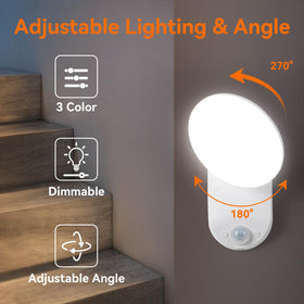 Gotopceed adjustable lighting angle closet light adjusting brightness and direction.