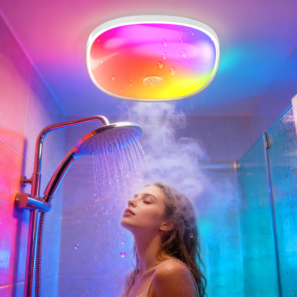 Gotopceed shower light, 6-inch brightness, creates a clearer shower space.