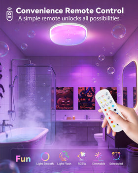Gotopceed RGB colors for mood lighting in the bathroom.