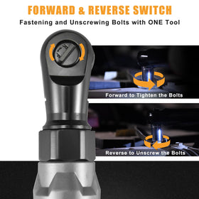 Adapters included enable 1/4 and 1/2 inch compatibility.