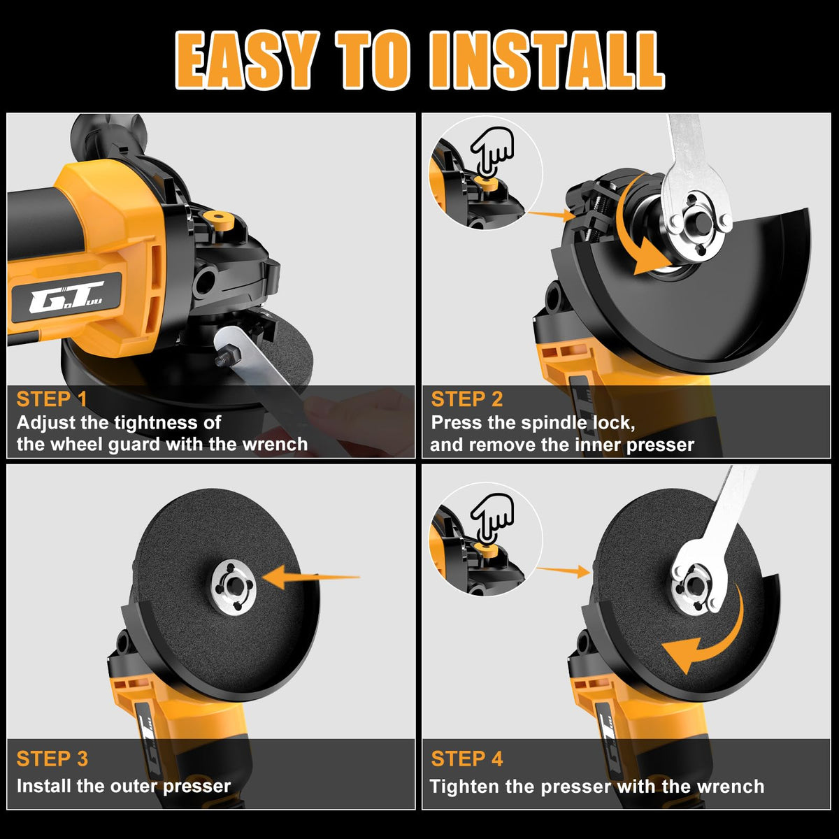GOTUU universal 4-1/2-inch wheel fits many surfaces