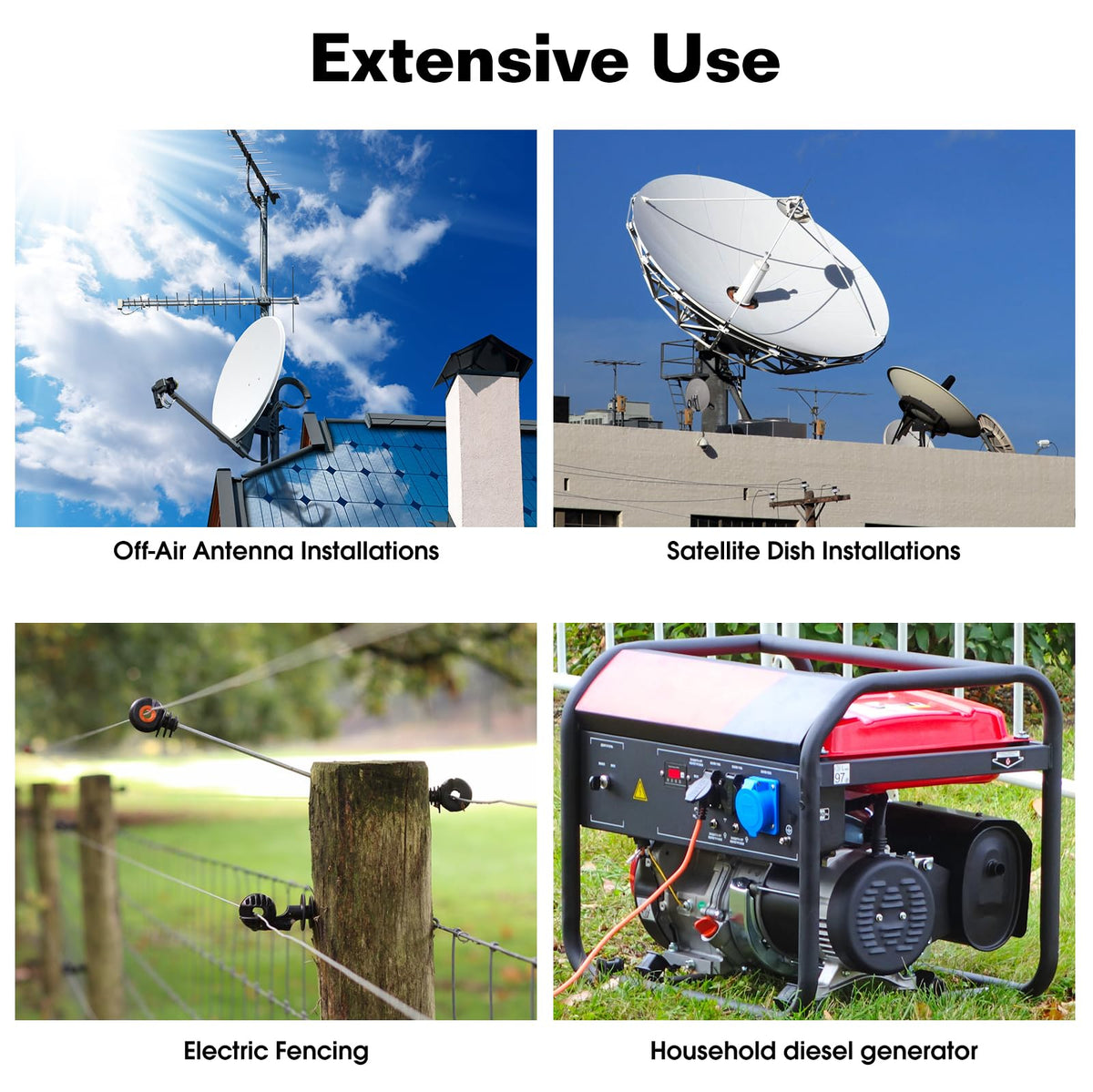 GOUNENGNAIL satellite dish grounding setup supports effective dissipation.