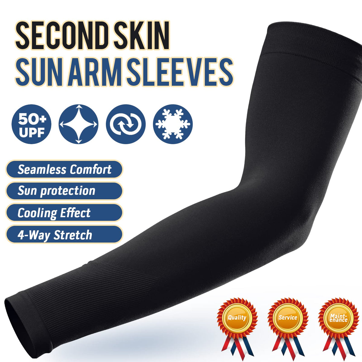 GOUNOD arm sleeves offer UPF 50+ protection for sports and workouts