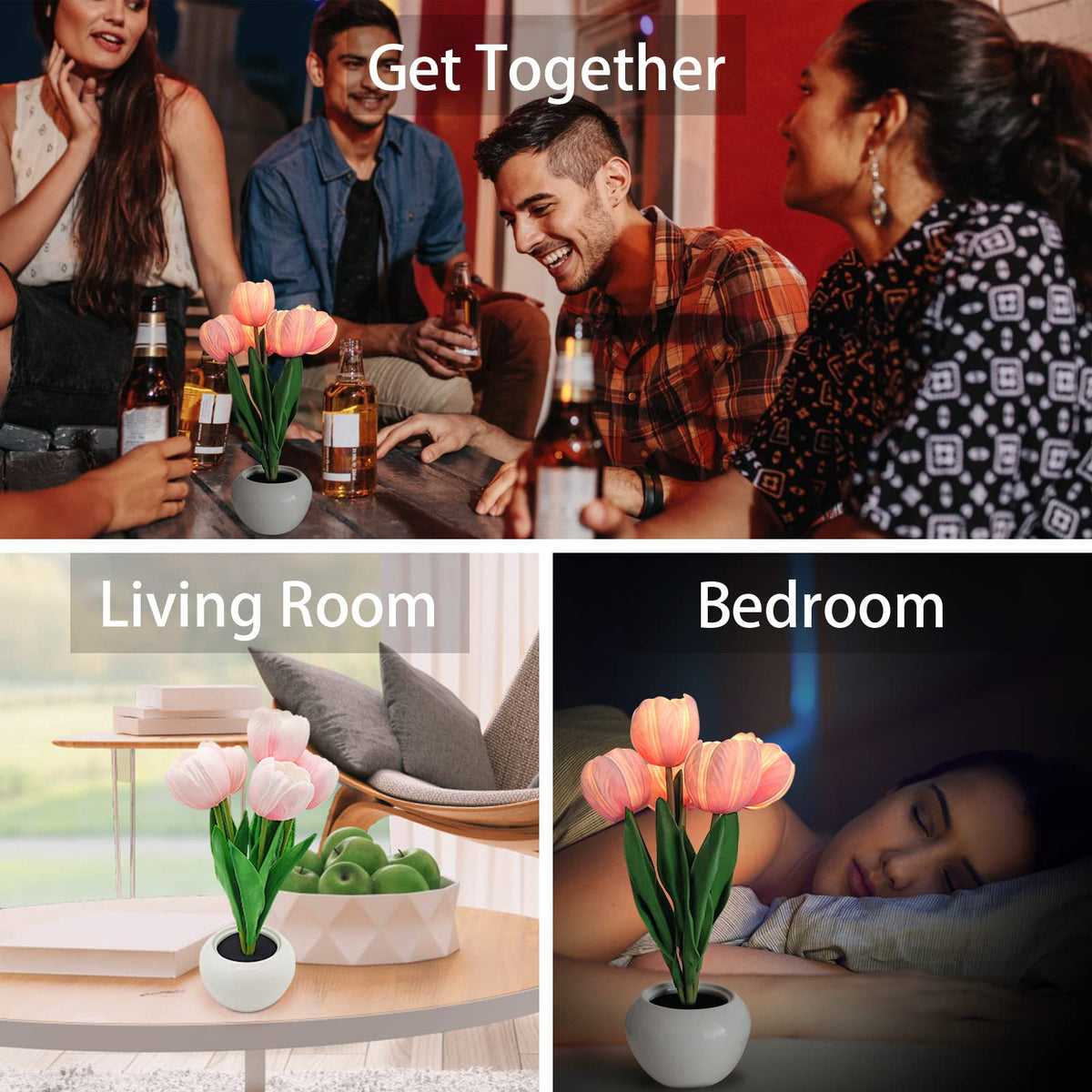 GOUTOOL Battery-operated lamp with long life for flexible placement