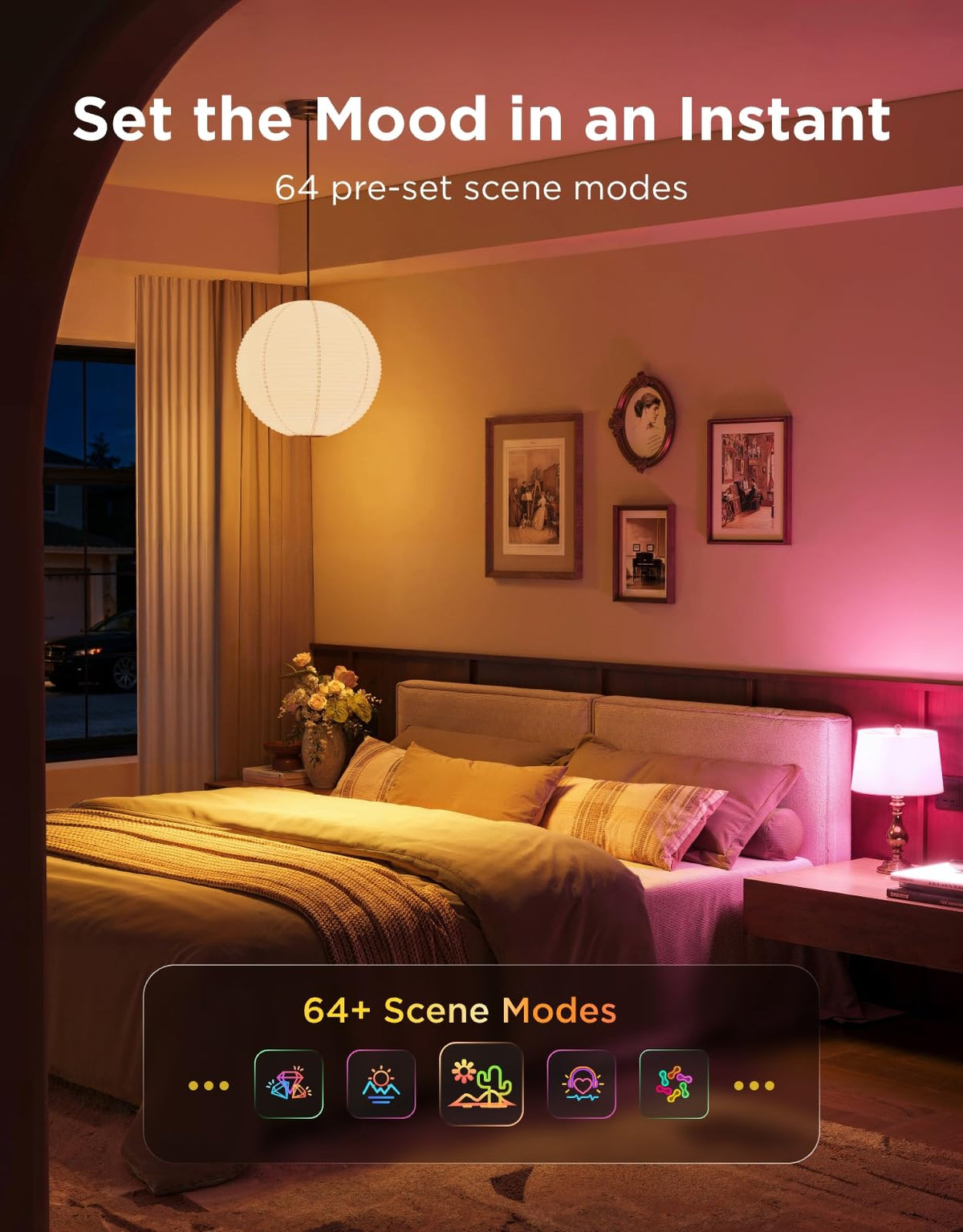 Govee music sync mode creates a coordinated light show