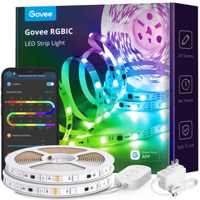 Govee RGBIC LED strip unrolled for immersive color zones.