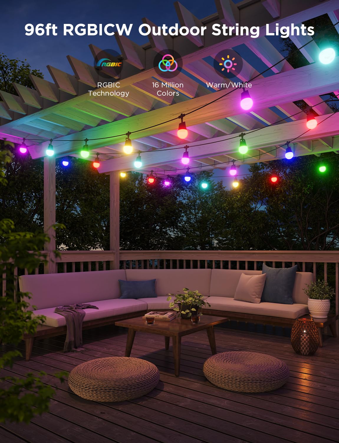 Govee 47 scene DIY mode creates moods for any outdoor event.