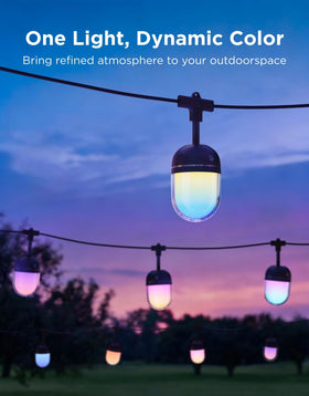 Govee 55-LED per bulb close-up highlights precise color control for fluid transitions.