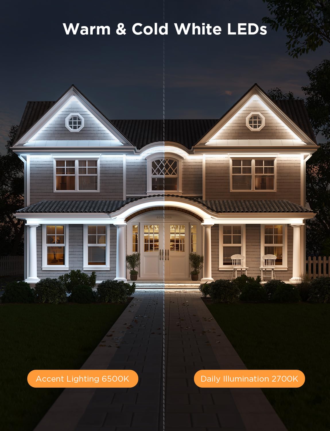 Govee app control of the outdoor strip with timers and brightness