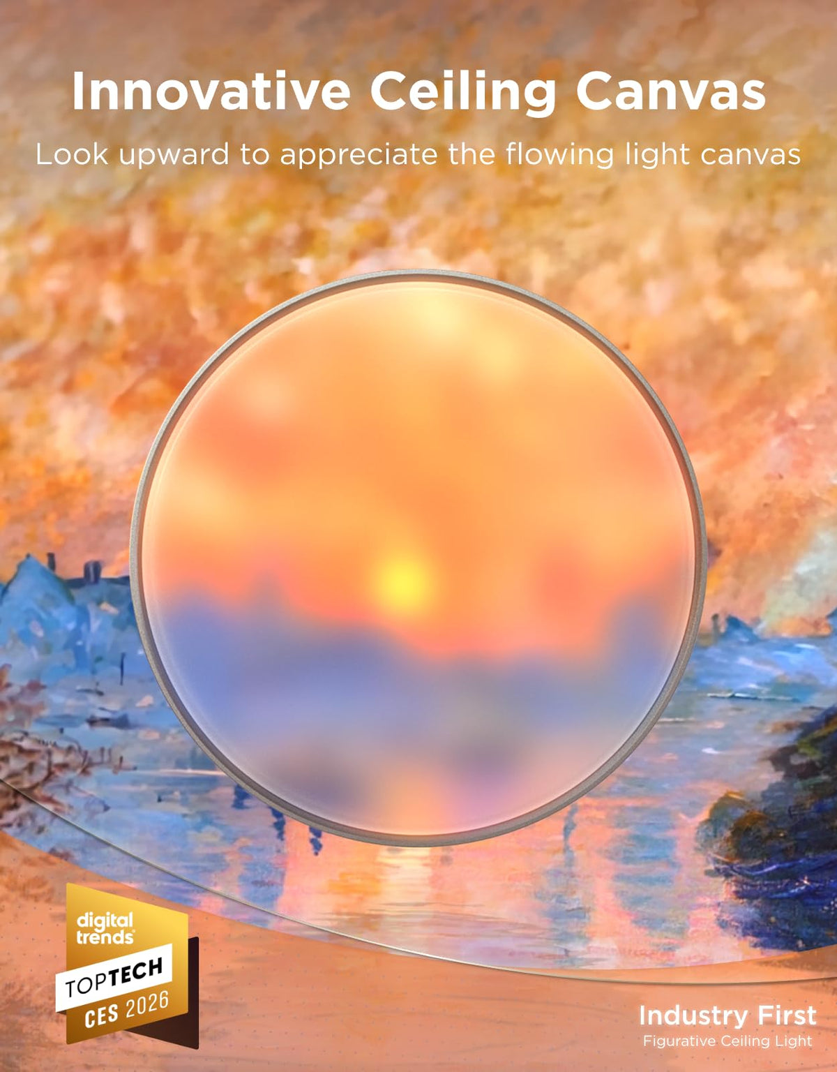 Govee Ultra 21 Inch AI pixel DIY captures personalized lighting designs on ceiling