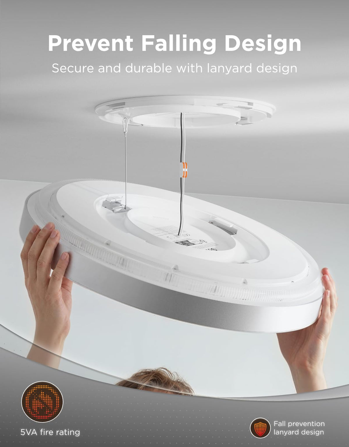 Govee Ultra 21 Inch flush-mount design blends seamlessly with ceiling