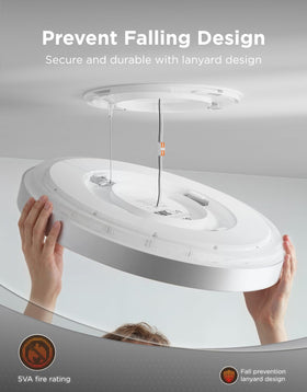 Govee Ultra 21 Inch flush-mount design blends seamlessly with ceiling