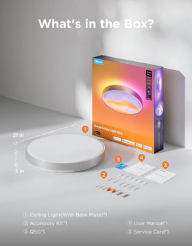 Govee Ultra 21 Inch room ambience enhances living space with bright, even light