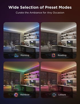 Govee COB LED Strip Pro RGBICW offers color changing with warm white.