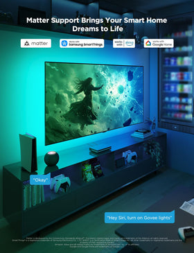 Govee DreamView demonstrates synchronized colors across multiple lights for immersion.