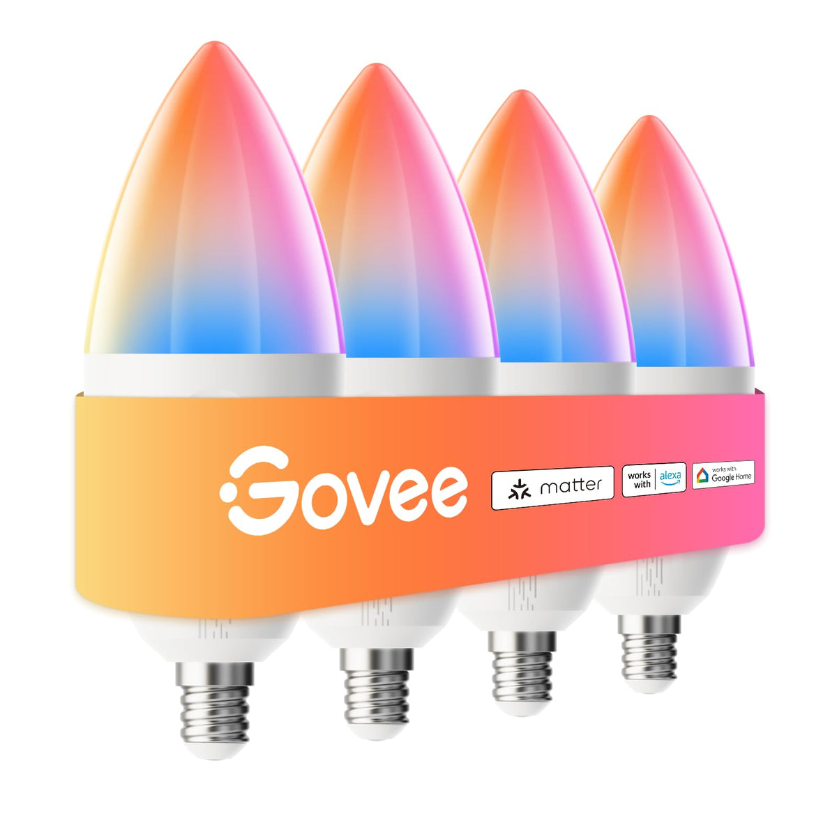 Govee E12 color-changing LED bulb for chandeliers enhances living room ambiance