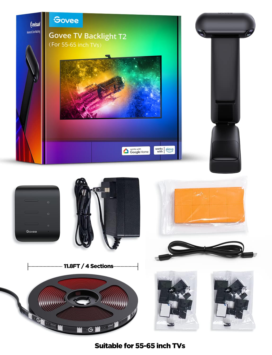 Govee Envisual Wi-Fi control supports music mode and quick setups.