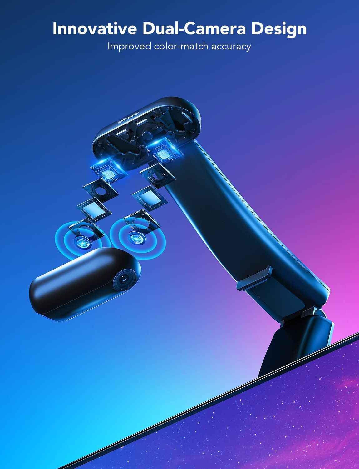 Govee Home App control lets you adjust brightness and color for Envisual T2 easily.